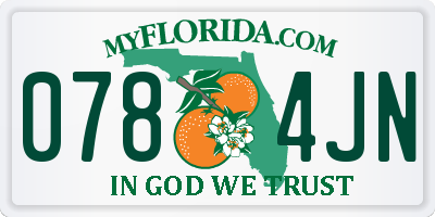 FL license plate 0784JN