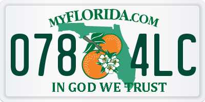 FL license plate 0784LC