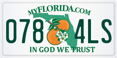 FL license plate 0784LS