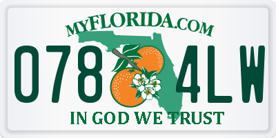 FL license plate 0784LW
