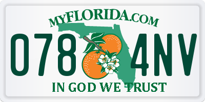 FL license plate 0784NV