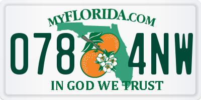 FL license plate 0784NW