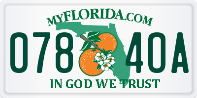 FL license plate 0784OA