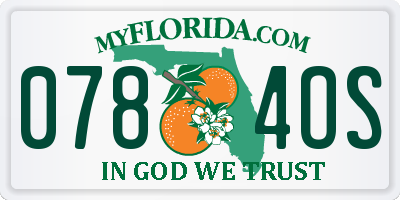 FL license plate 0784OS