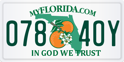 FL license plate 0784OY