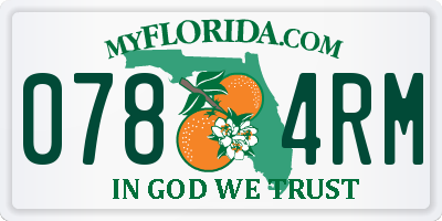FL license plate 0784RM