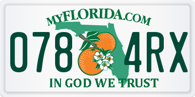 FL license plate 0784RX