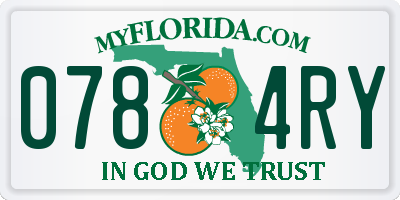 FL license plate 0784RY