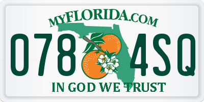 FL license plate 0784SQ