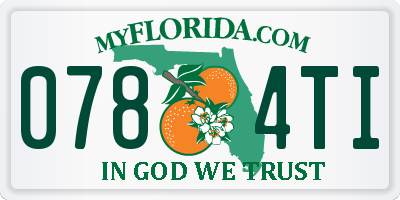 FL license plate 0784TI