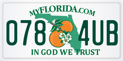 FL license plate 0784UB