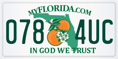 FL license plate 0784UC
