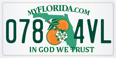 FL license plate 0784VL