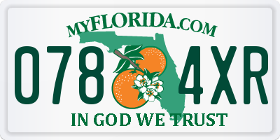 FL license plate 0784XR