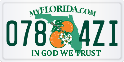 FL license plate 0784ZI