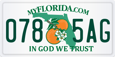 FL license plate 0785AG