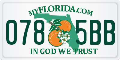 FL license plate 0785BB