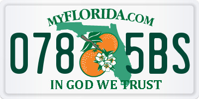 FL license plate 0785BS