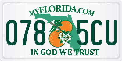 FL license plate 0785CU