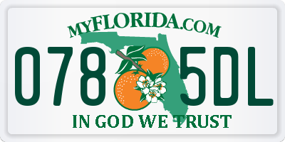 FL license plate 0785DL