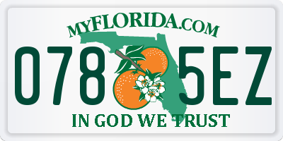 FL license plate 0785EZ