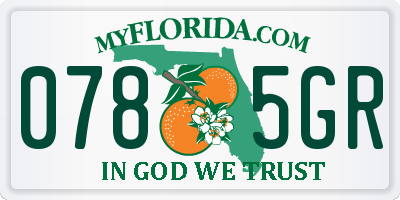 FL license plate 0785GR