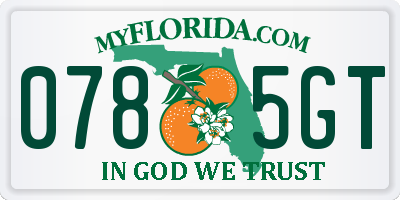 FL license plate 0785GT