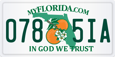 FL license plate 0785IA