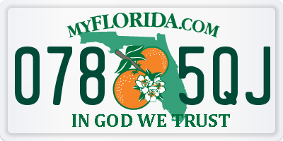 FL license plate 0785QJ