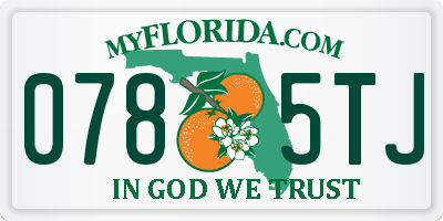 FL license plate 0785TJ