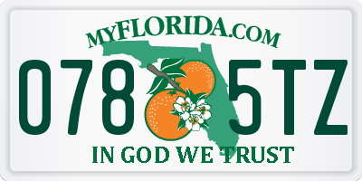 FL license plate 0785TZ