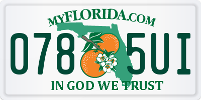 FL license plate 0785UI