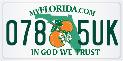 FL license plate 0785UK