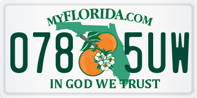 FL license plate 0785UW