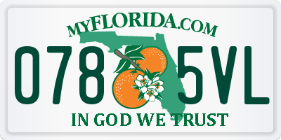 FL license plate 0785VL