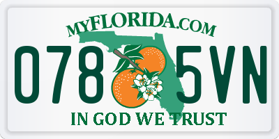 FL license plate 0785VN