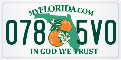 FL license plate 0785VO