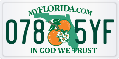 FL license plate 0785YF
