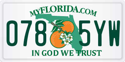 FL license plate 0785YW