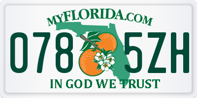 FL license plate 0785ZH