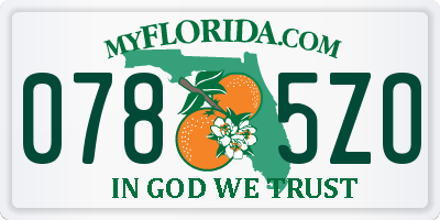 FL license plate 0785ZO