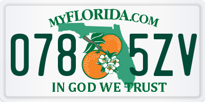 FL license plate 0785ZV