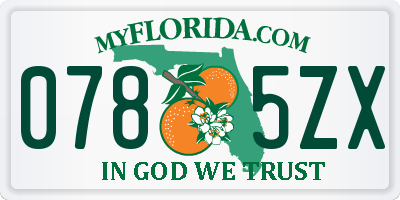 FL license plate 0785ZX