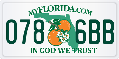 FL license plate 0786BB