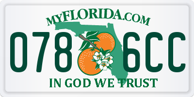 FL license plate 0786CC