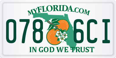 FL license plate 0786CI