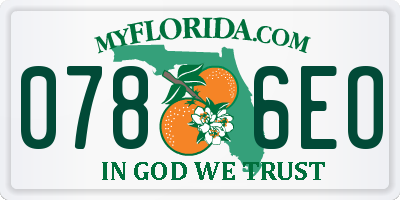 FL license plate 0786EO