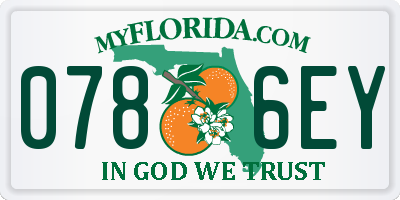FL license plate 0786EY