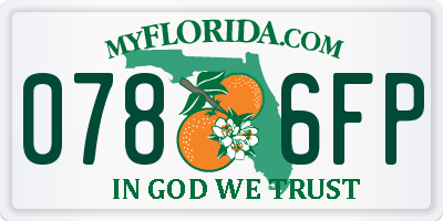 FL license plate 0786FP