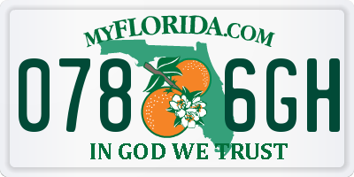 FL license plate 0786GH